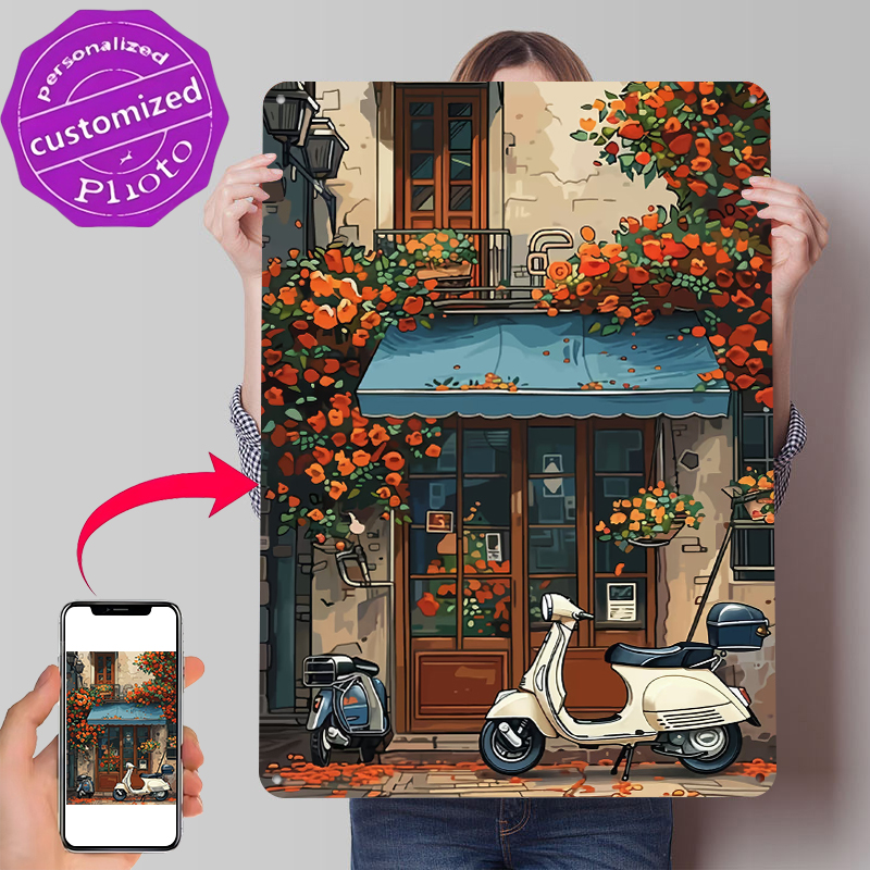 Retro Gaming At Home - Vintage Scooter Shop Poster Customized Vintage