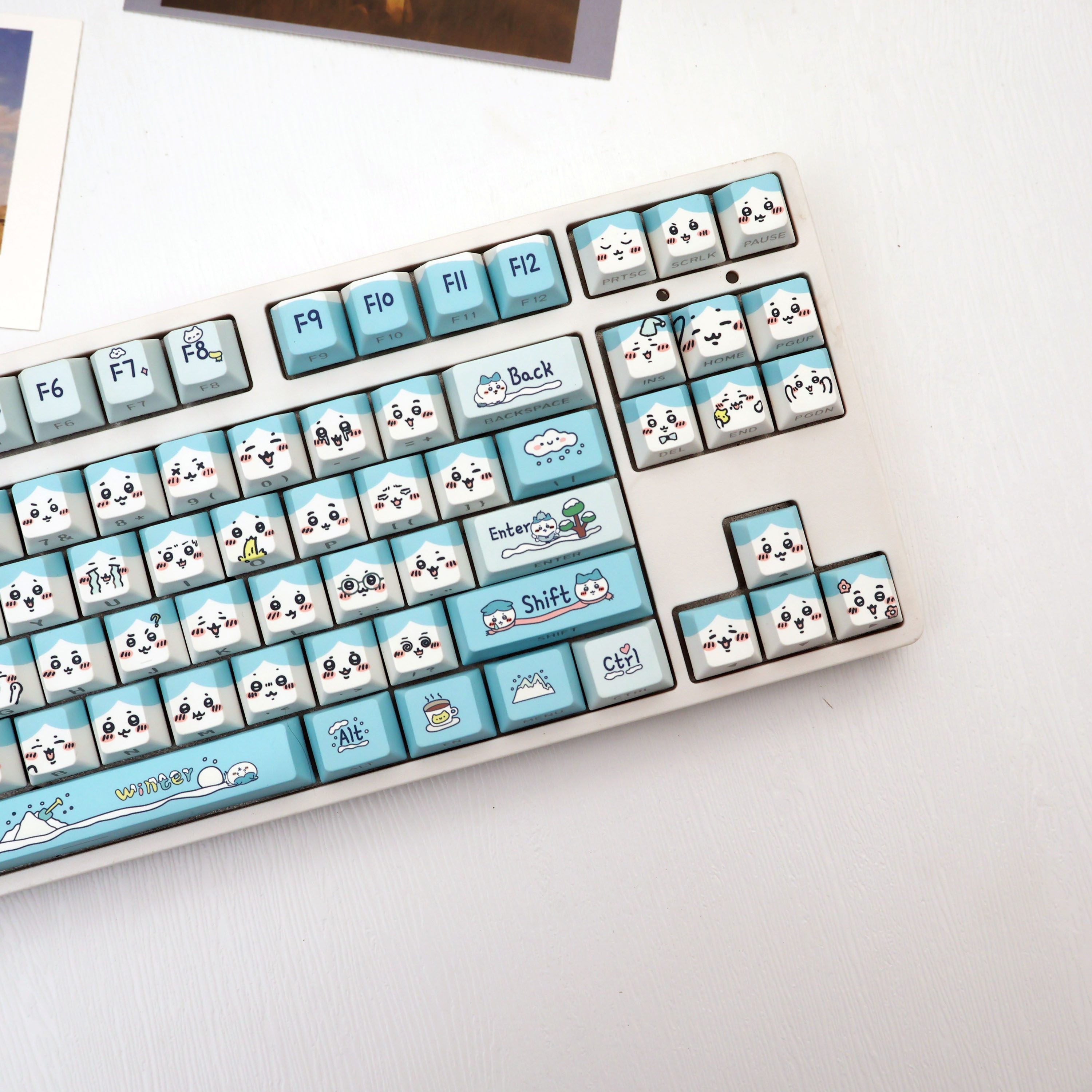 Retro Gaming Keycaps - 138 Keys Winter Hachi PBT Keycaps