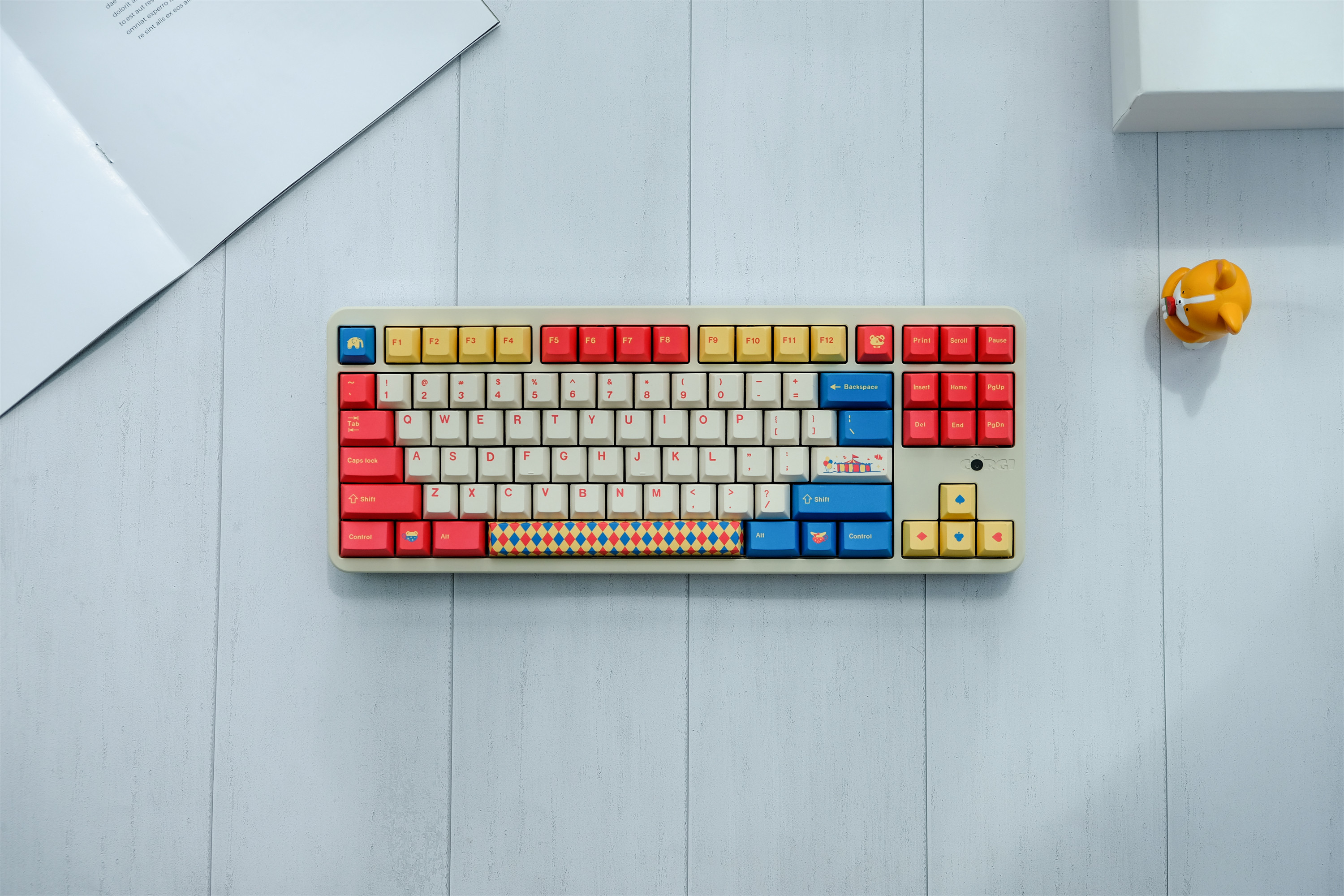 Retro Gaming Keycaps - GMK Circus Keycap, 134 Keys PBT
