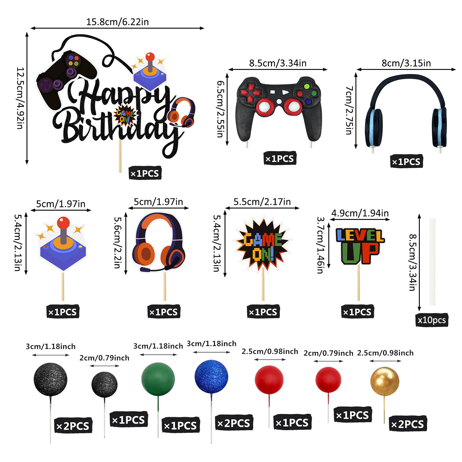 17Pcs Video Retro Game Cake To - Retro Gaming Event reseña y precio