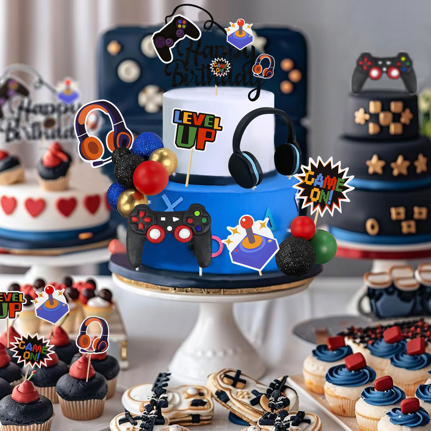 17Pcs Video Retro Game Cake To - Retro Gaming Event reseña y precio