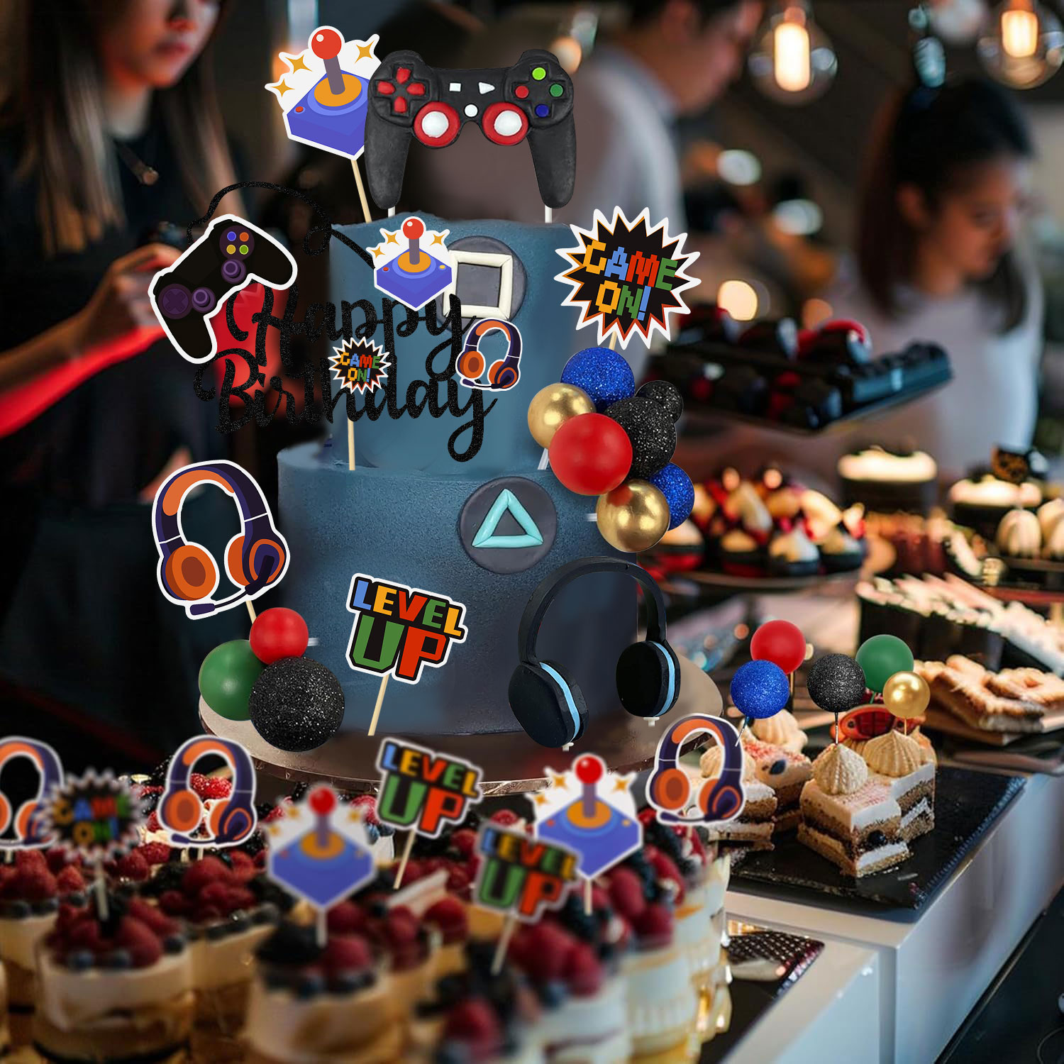 17Pcs Video Retro Game Cake To - Retro Gaming Event reseña y precio
