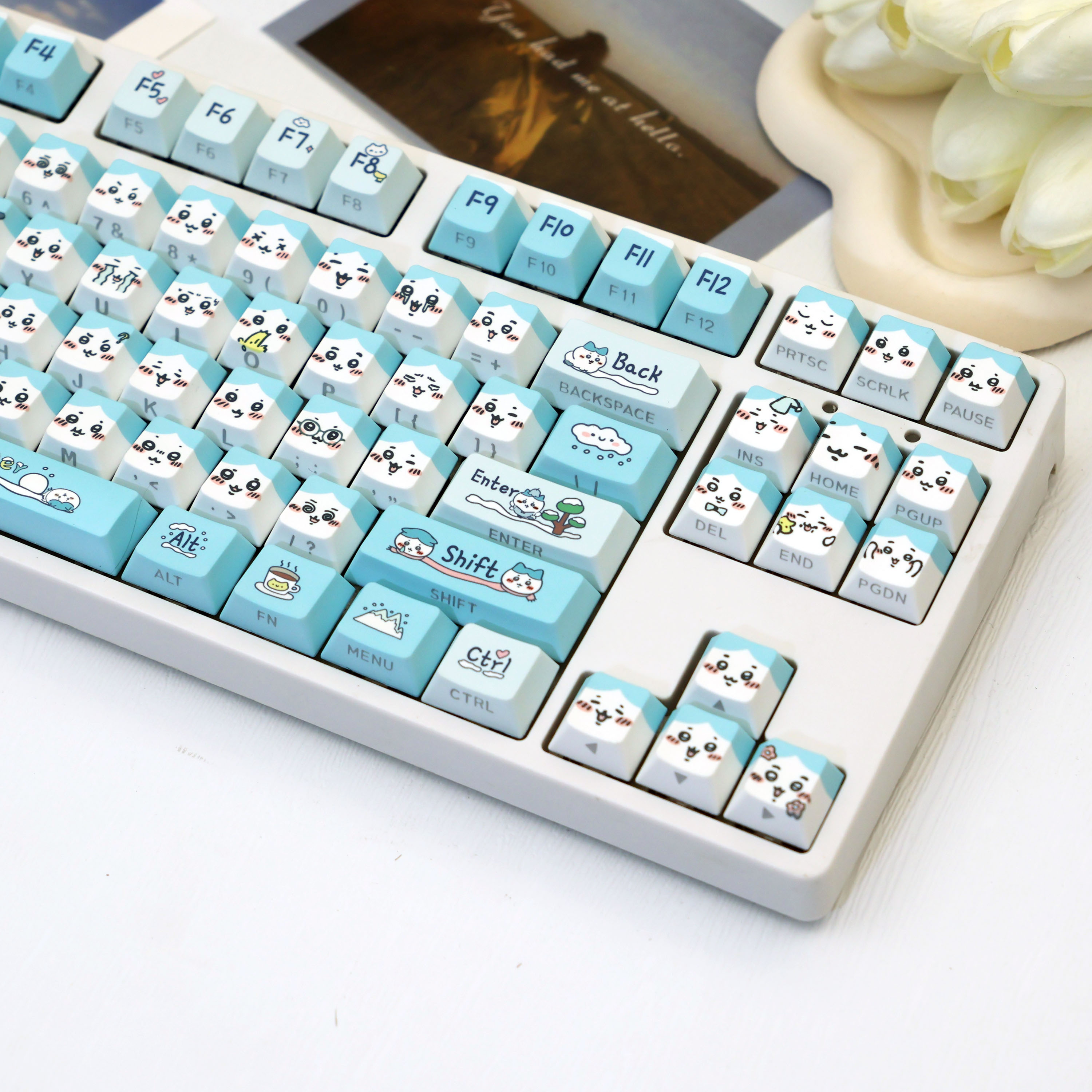 138 Keys Winter Hachi PBT Keyc - Retro Gaming Keycaps reseña y precio