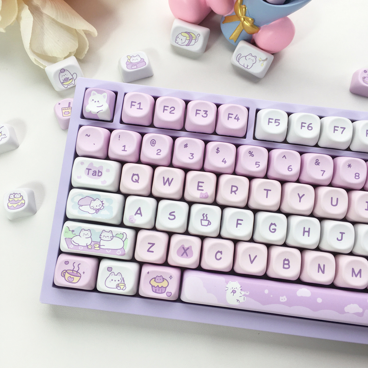 95/132 Keys Cartoon Keycaps PB - Retro Gaming Keycaps reseña y precio