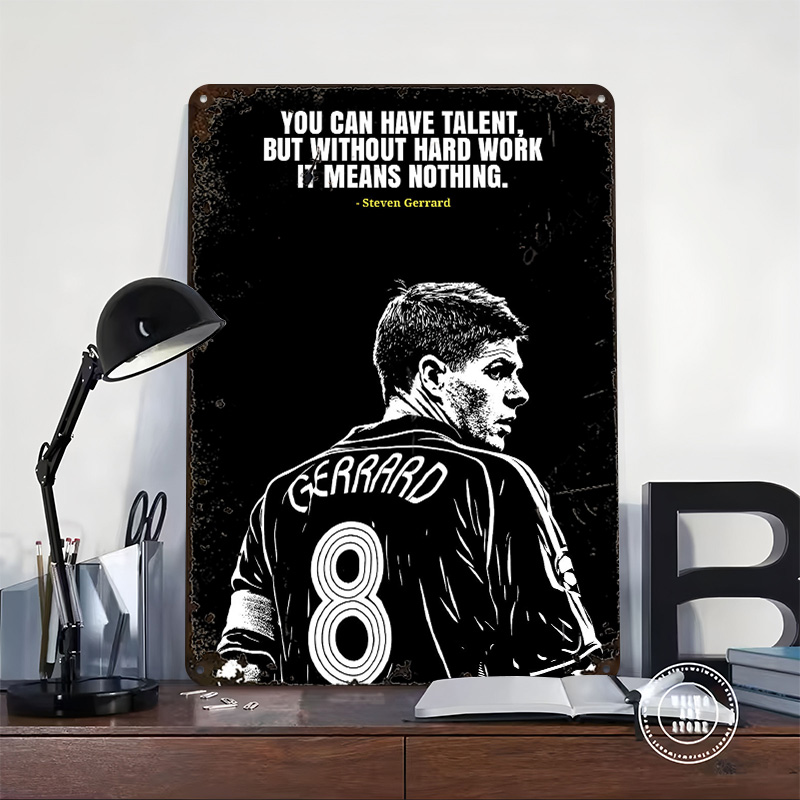 Steven Gerrard Quote Metal Pos - Retro Gaming Quotes reseña y precio