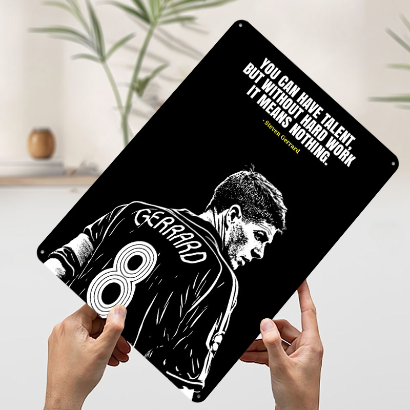 Steven Gerrard Quote Metal Pos - Retro Gaming Quotes reseña y precio