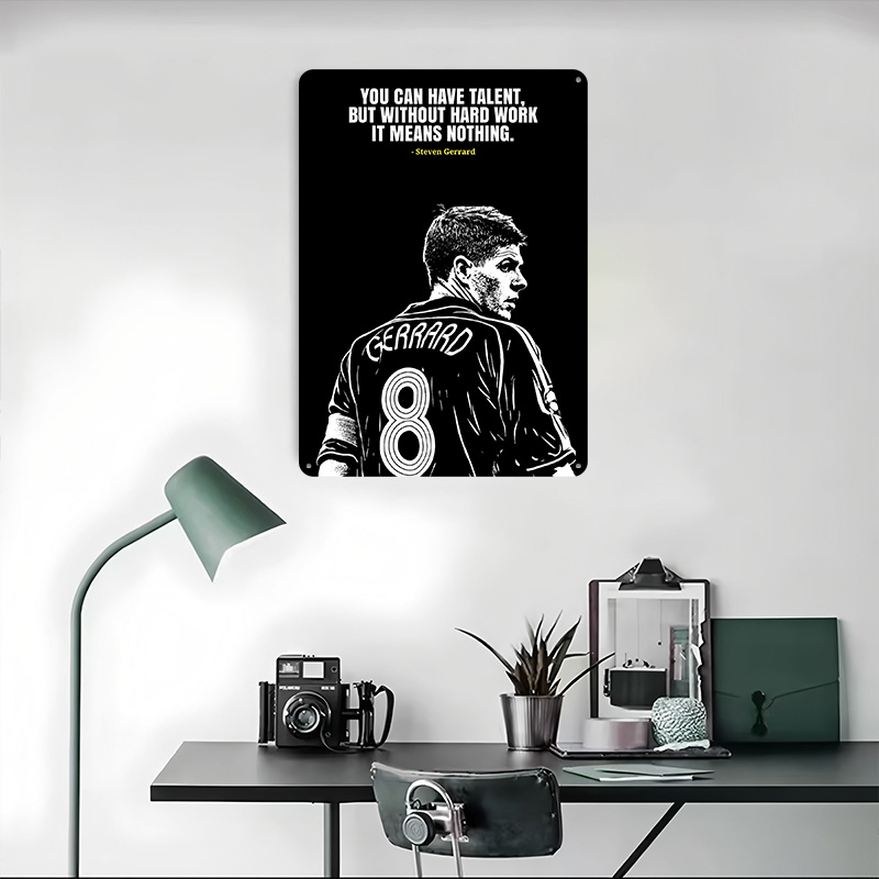 Steven Gerrard Quote Metal Pos - Retro Gaming Quotes reseña y precio