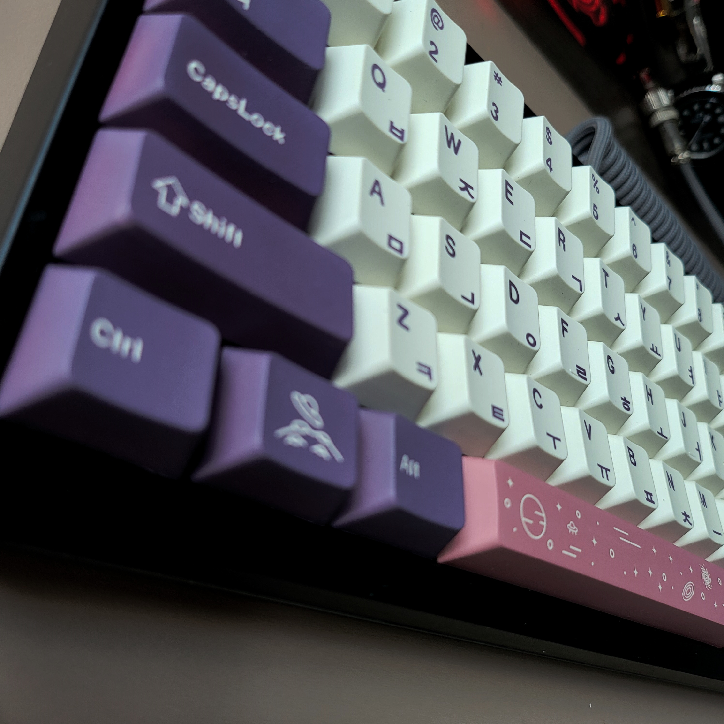 Purple Cherry Keycaps Dye Sub  - Retro Gaming Keycaps reseña y precio