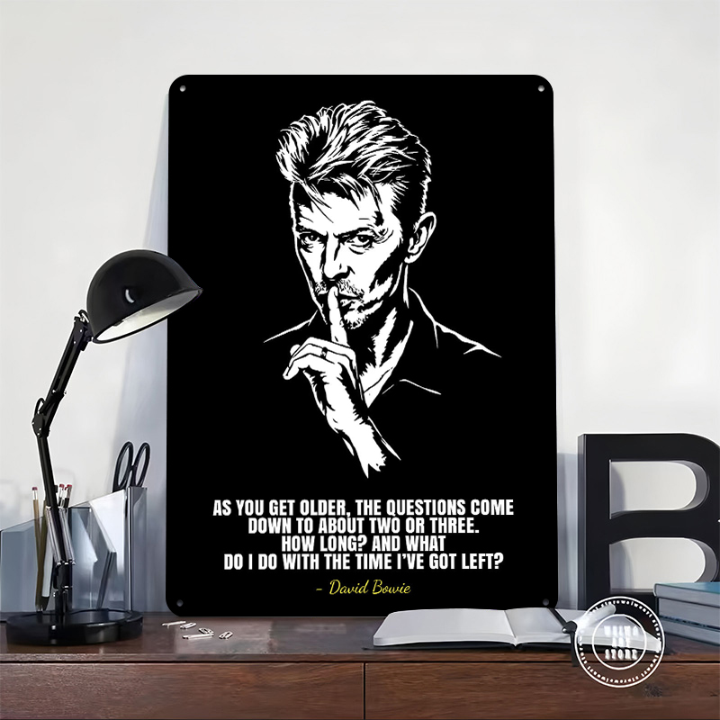 David Bowie Quote Art Tin Post - Retro Gaming Quotes reseña y precio