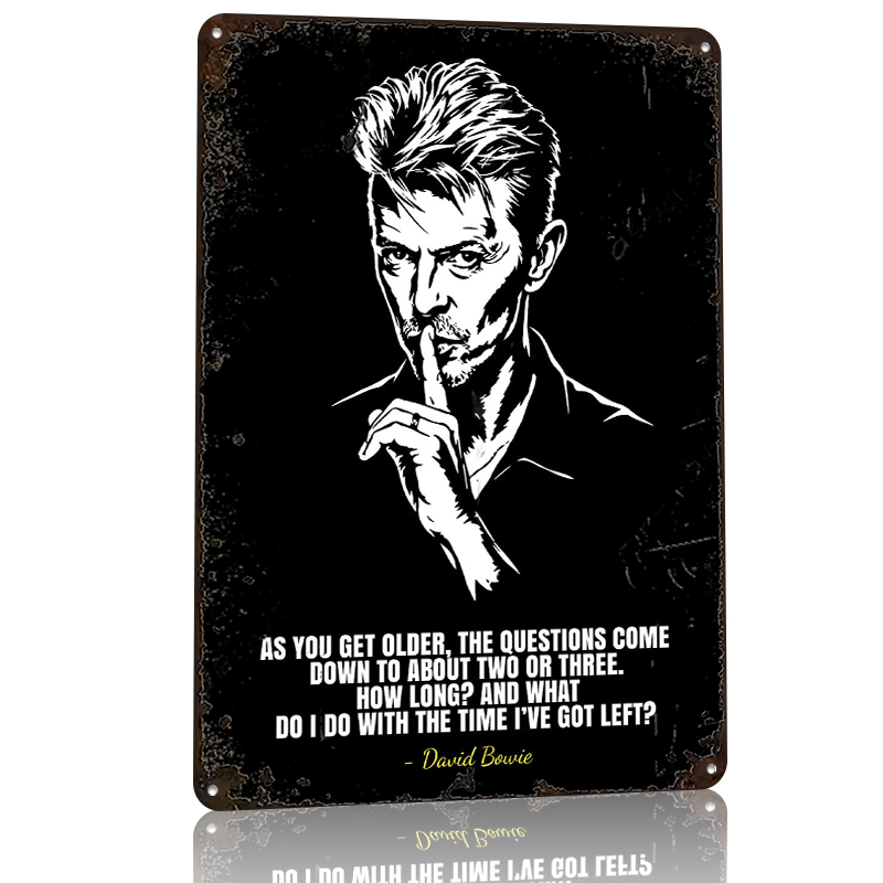 David Bowie Quote Art Tin Post - Retro Gaming Quotes reseña y precio