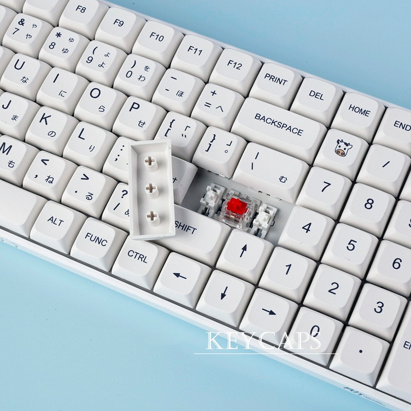 Minimalist White PBT Keycaps 1 - Retro Gaming Keycaps reseña y precio