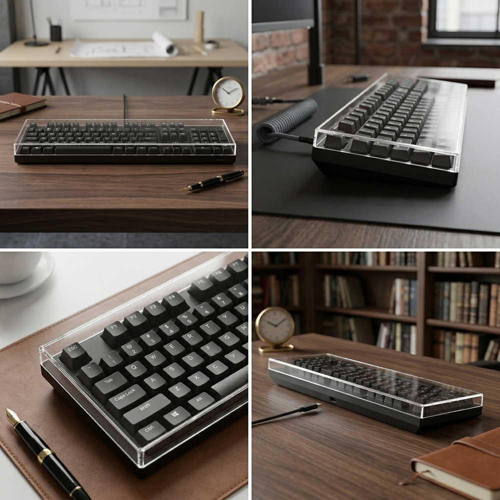 Clear Acrylic Mechanical Keybo - Retro Gaming Keycaps reseña y precio