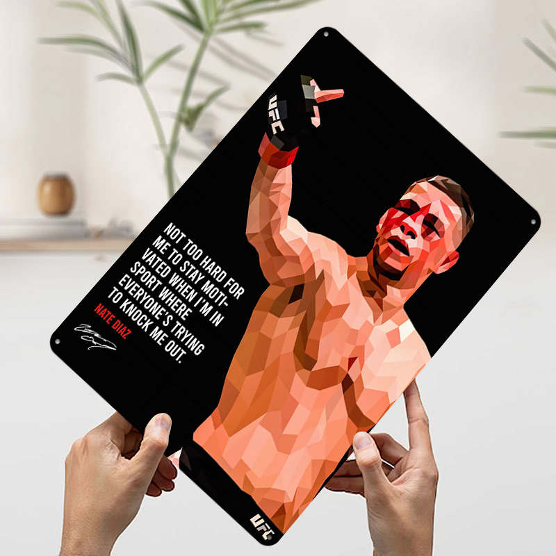 Nate Diaz Quotes Metal Sign Bo - Retro Gaming Quotes reseña y precio