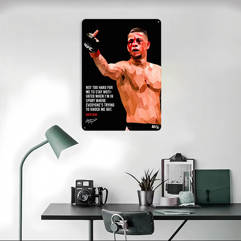 Nate Diaz Quotes Metal Sign Bo - Retro Gaming Quotes reseña y precio