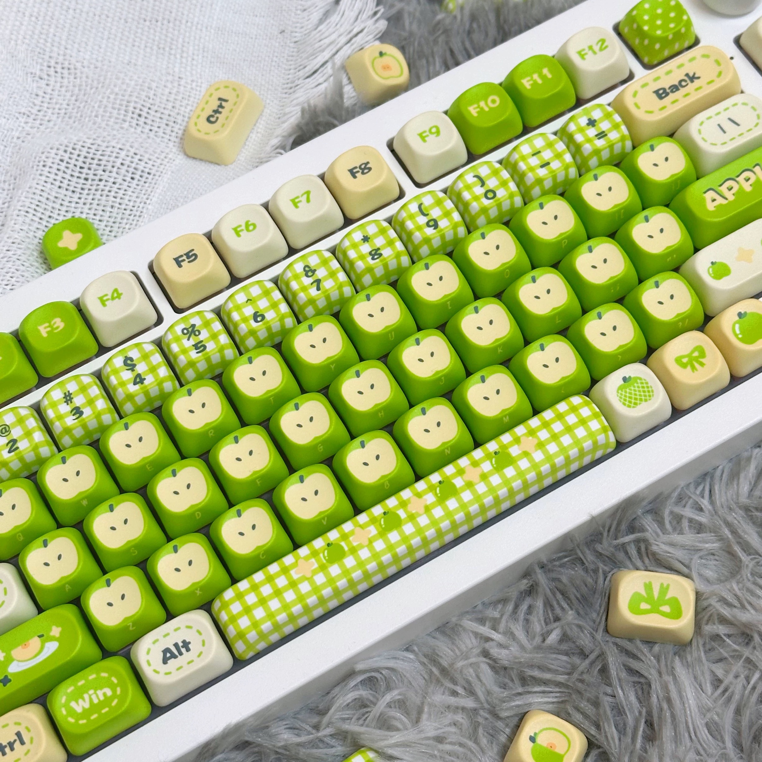 97 Keys Green Red Apple Keycap - Retro Gaming Keycaps reseña y precio