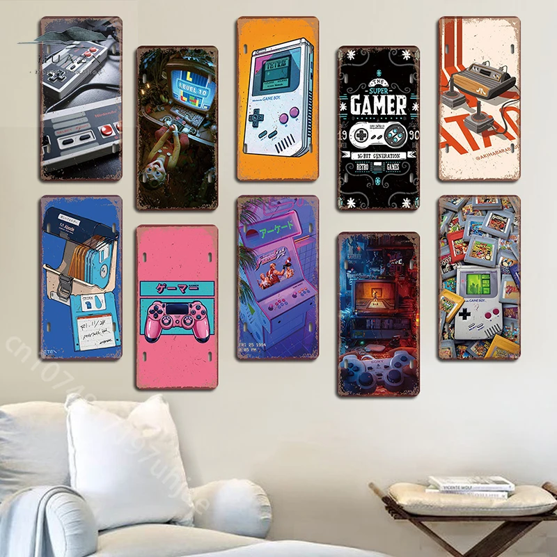 Vintage Gaming Metal Sign Retr - Retro Gaming Arcade Console reseña y precio