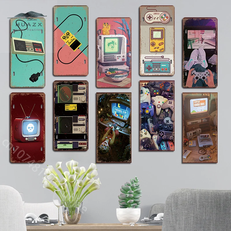 Vintage Gaming Metal Sign Retr - Retro Gaming Arcade Console reseña y precio