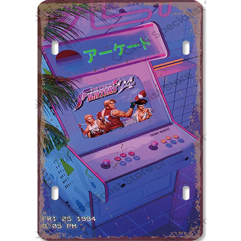 Vintage Gaming Metal Sign Retr - Retro Gaming Arcade Console reseña y precio