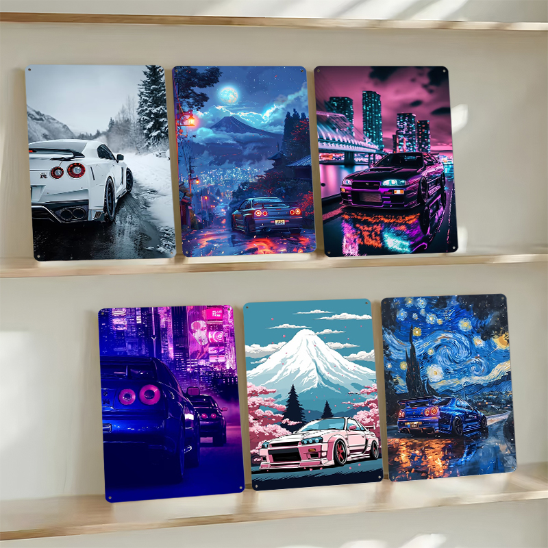 （Nissan） Posters Retro Car Met - Retro Gaming At Home reseña y precio