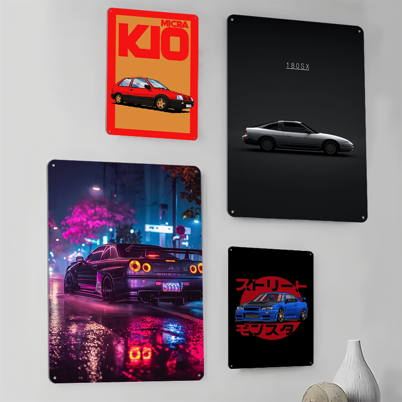 （Nissan） Posters Retro Car Met - Retro Gaming At Home reseña y precio