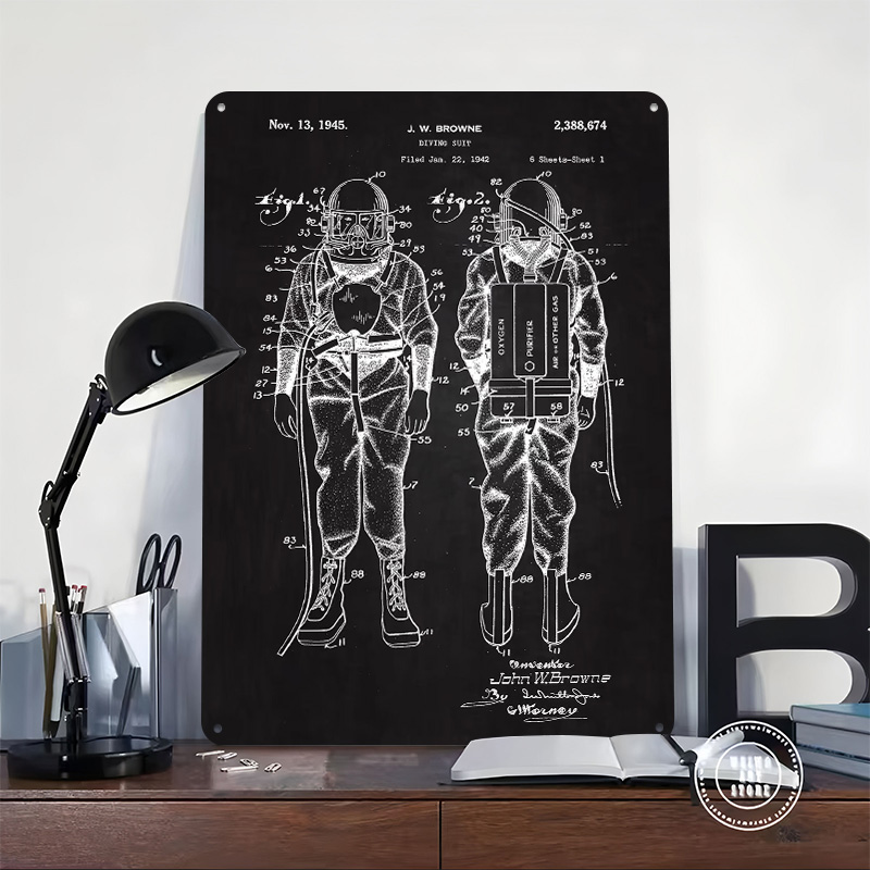 1945 Diving Suit Patent Metal  - Retro Gaming At Home reseña y precio