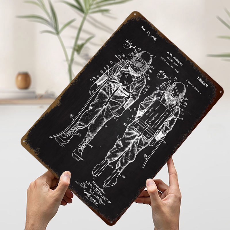 1945 Diving Suit Patent Metal  - Retro Gaming At Home reseña y precio