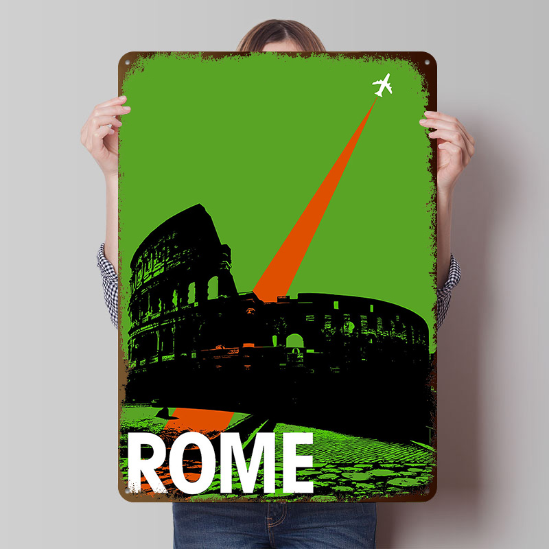 Rome Travel Metal Poster Custo - Retro Gaming At Home reseña y precio