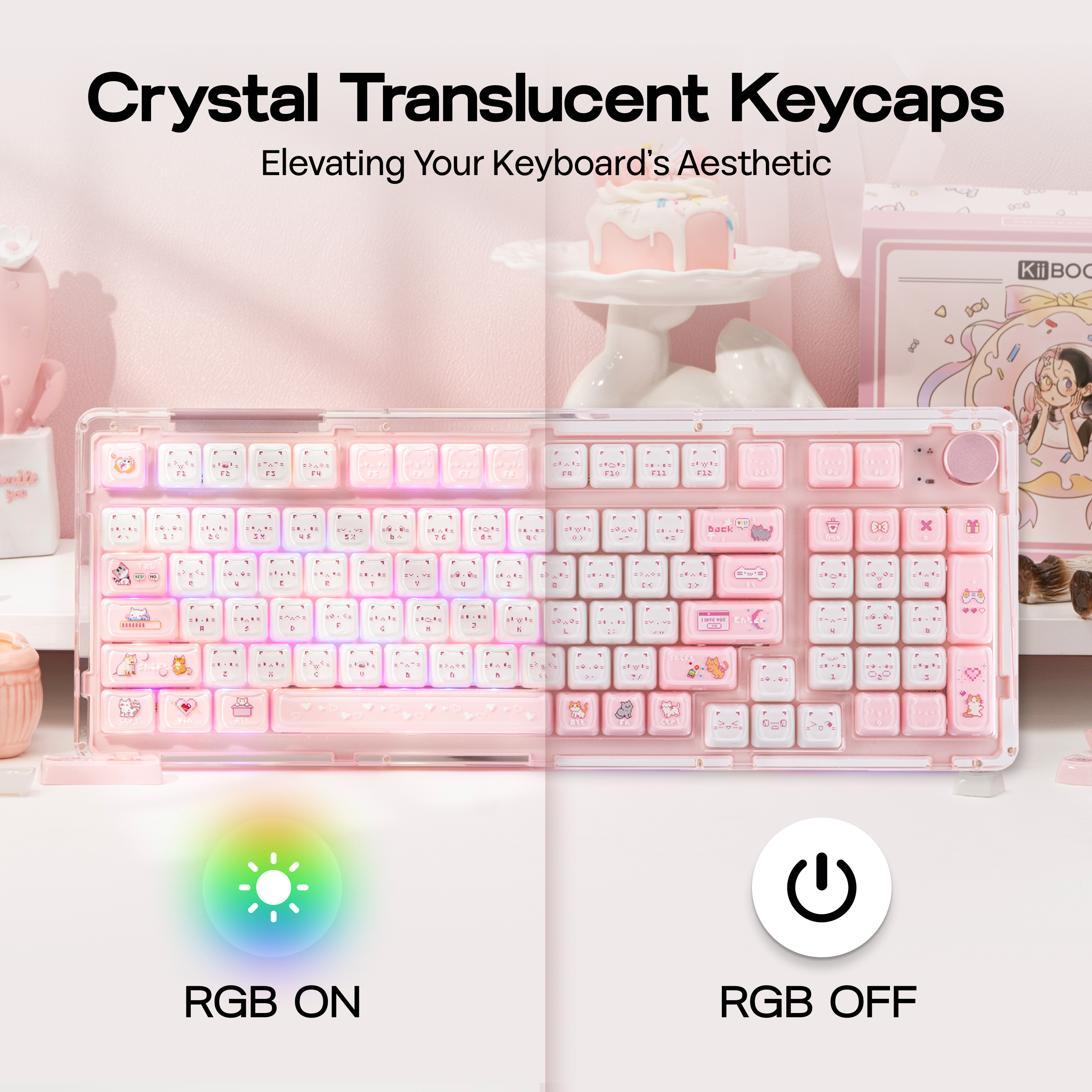 KiiBOOM Mewsic Jelly Keycap Se - Retro Gaming Keycaps reseña y precio