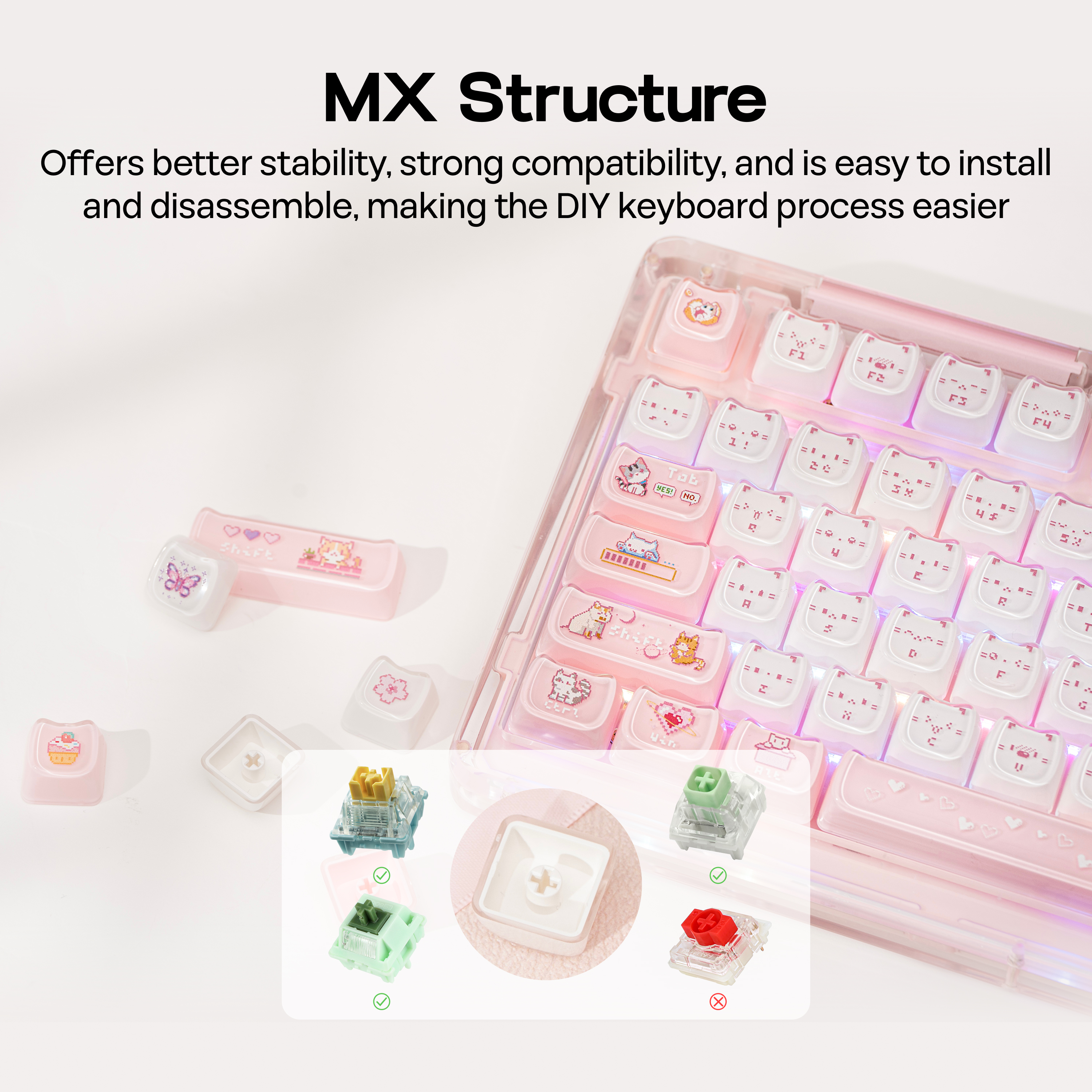KiiBOOM Mewsic Jelly Keycap Se - Retro Gaming Keycaps reseña y precio