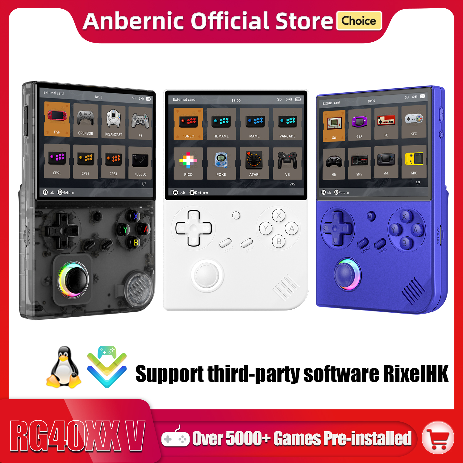 Anbernic RG 40XXV 64 Bit Linux - Retro Gaming Arcade Console reseña y precio