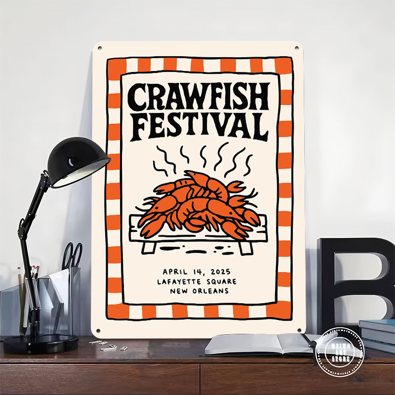 Crawfish Festival Tin Poster W - Retro Gaming Festival reseña y precio