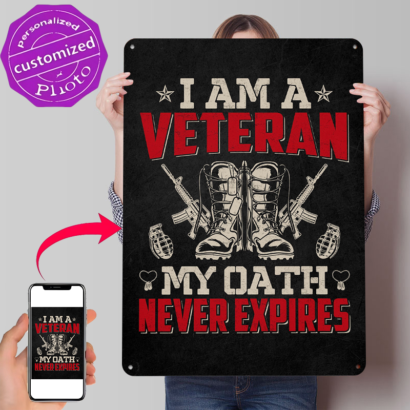Veteran Military Quote Metal P - Retro Gaming At Home reseña y precio