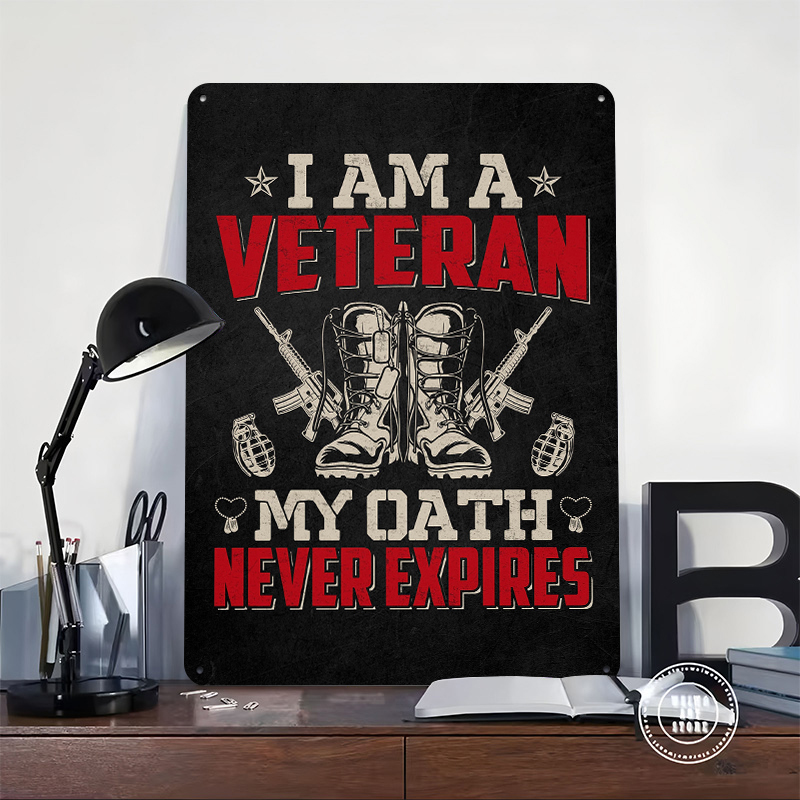 Veteran Military Quote Metal P - Retro Gaming At Home reseña y precio
