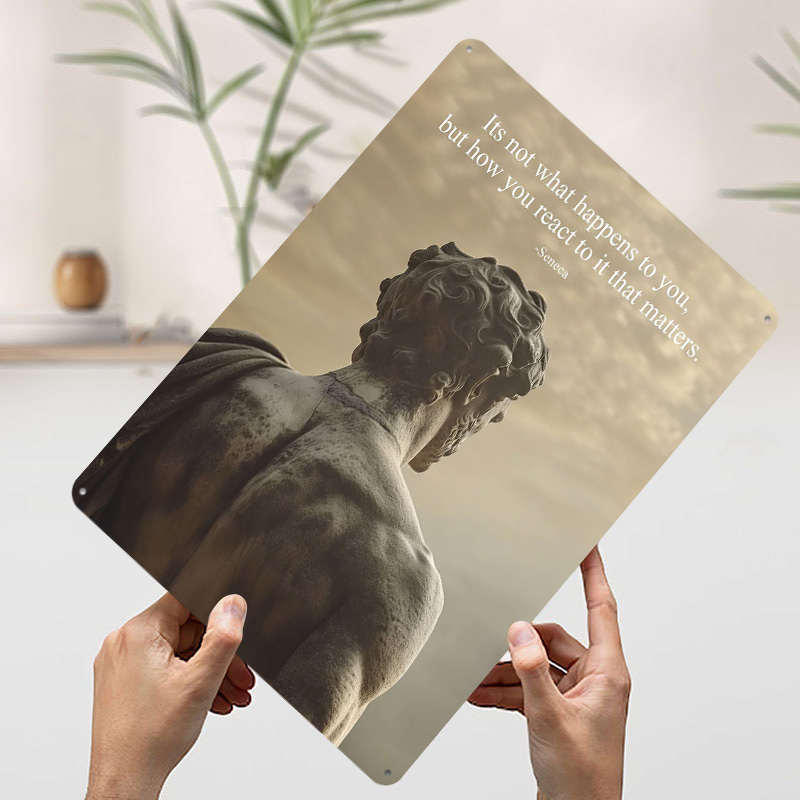Seneca Stoic Quote Tinplate Po - Retro Gaming Quotes reseña y precio