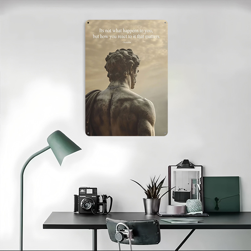 Seneca Stoic Quote Tinplate Po - Retro Gaming Quotes reseña y precio