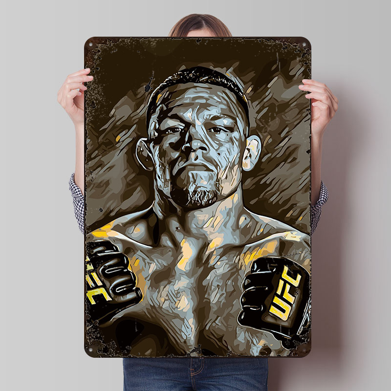 Nate Diaz Metal Sign Boxing Wa - Retro Gaming At Home reseña y precio