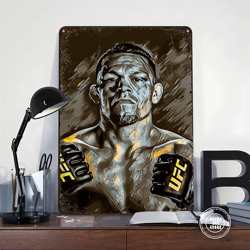 Nate Diaz Metal Sign Boxing Wa - Retro Gaming At Home reseña y precio