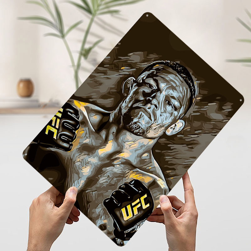 Nate Diaz Metal Sign Boxing Wa - Retro Gaming At Home reseña y precio
