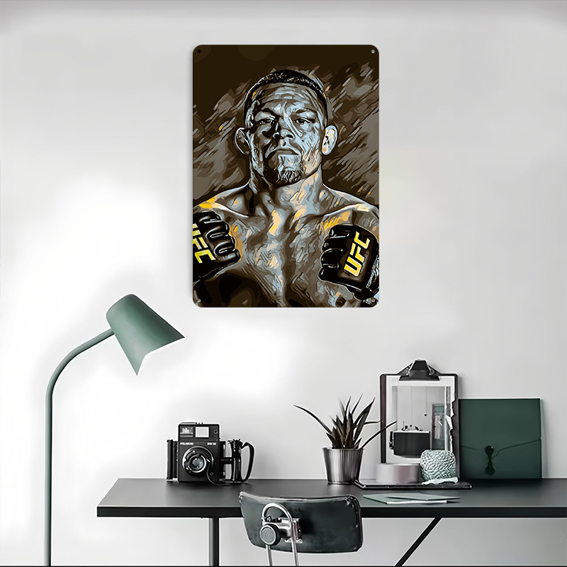 Nate Diaz Metal Sign Boxing Wa - Retro Gaming At Home reseña y precio