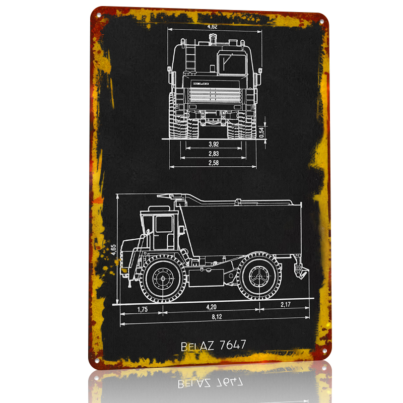 BelAZ 7647 Metal Poster Wall A - Retro Gaming At Home reseña y precio