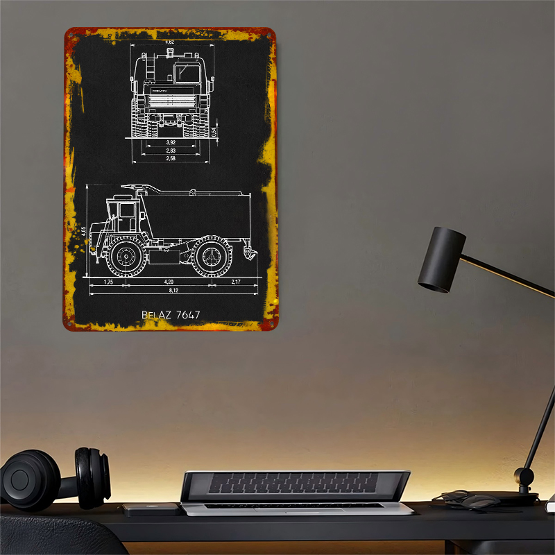 BelAZ 7647 Metal Poster Wall A - Retro Gaming At Home reseña y precio