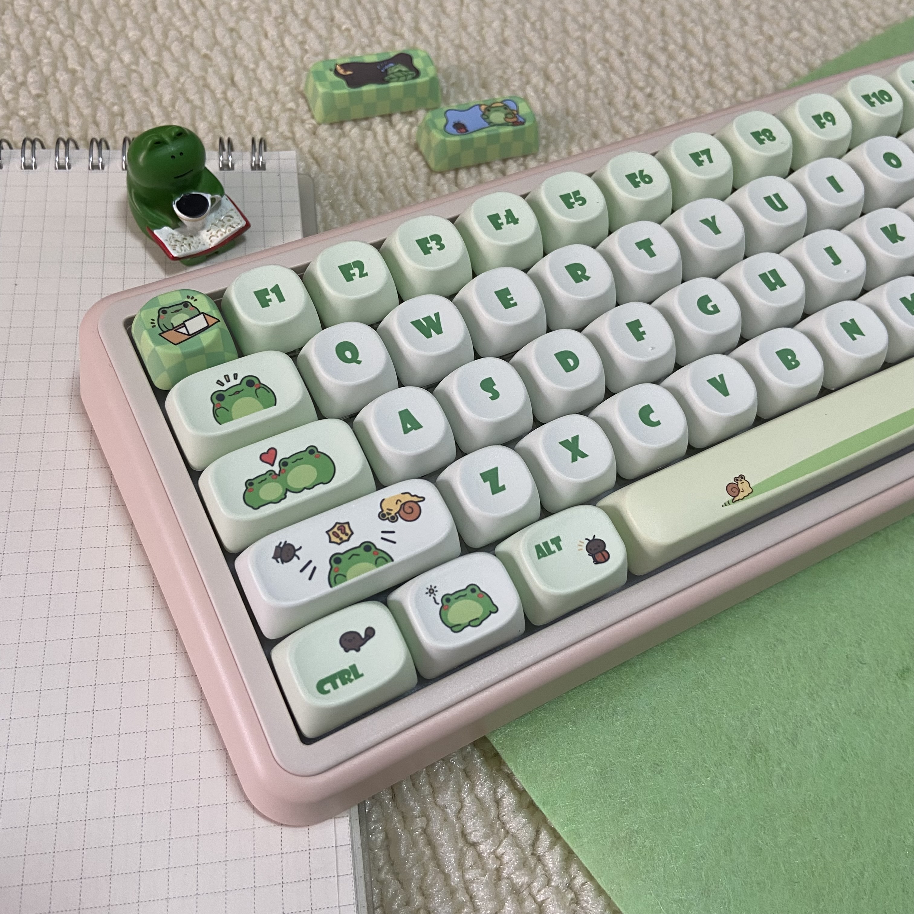Keycaps Cute Frog Custom MOA P - Retro Gaming Keycaps reseña y precio