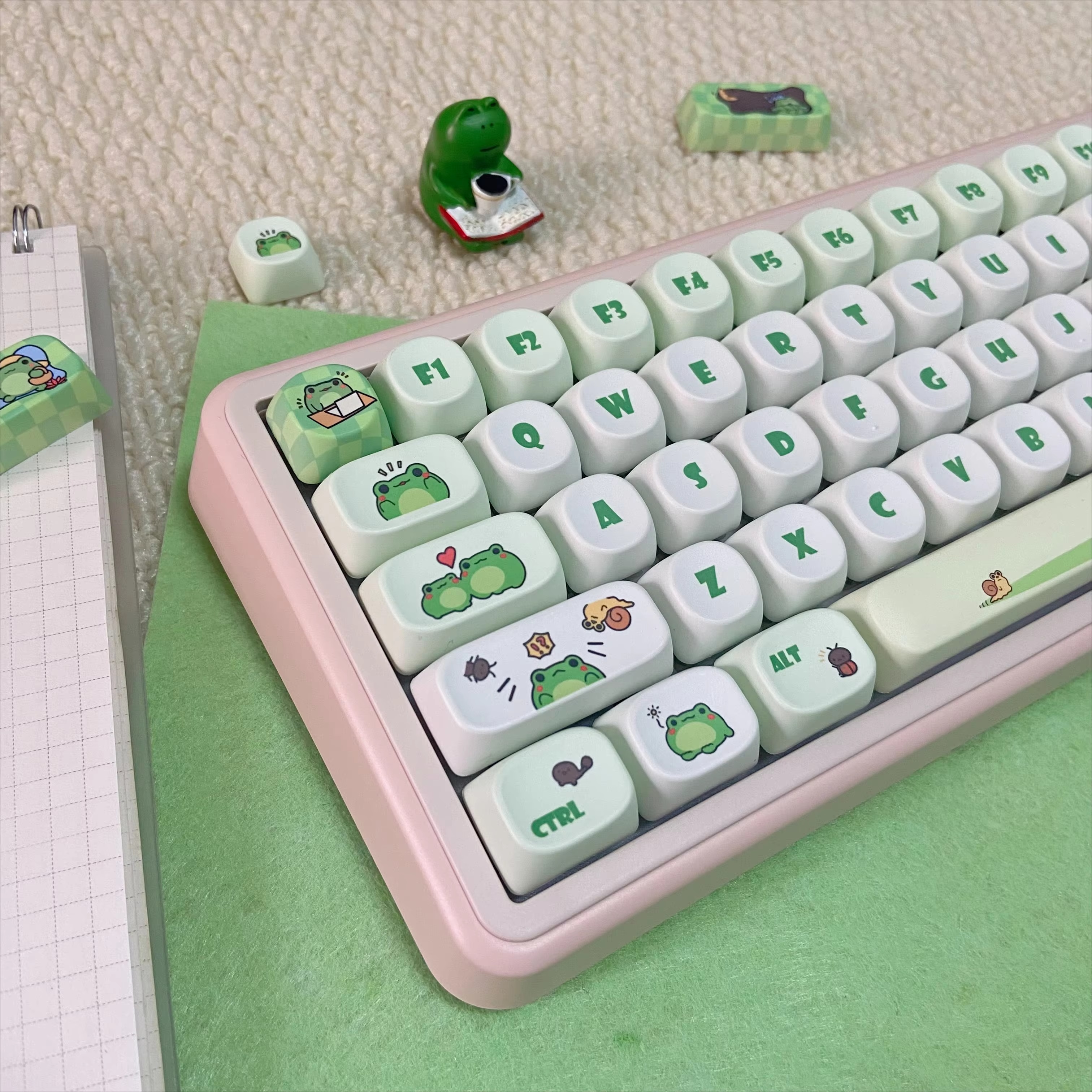 Keycaps Cute Frog Custom MOA P - Retro Gaming Keycaps reseña y precio
