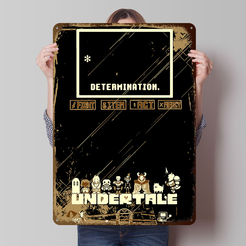 Undertale Metal Poster Custom  - Retro Gaming At Home reseña y precio