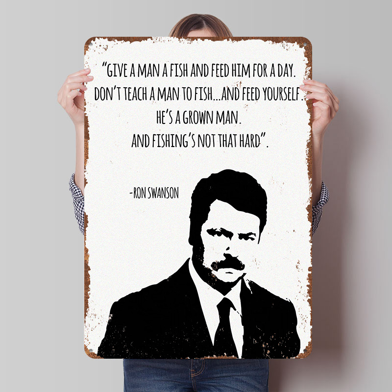 Ron Swanson Quote Printed Post - Retro Gaming Quotes reseña y precio
